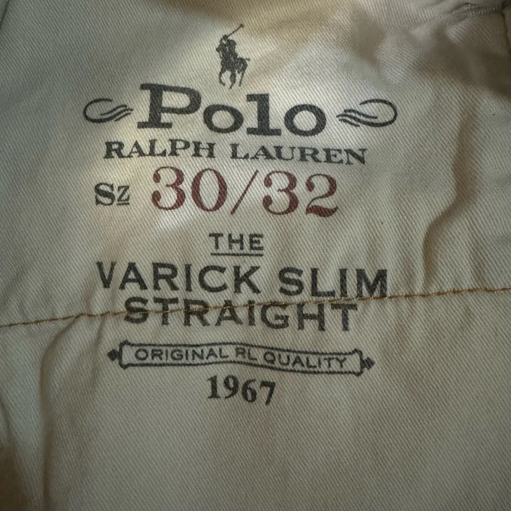 Polo Ralph Lauren Mens Varick Slim Straight Sun Faded Distressed Rope Dyed Jeans